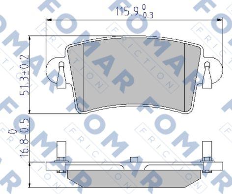 FOMAR Friction FO 684281 - Əyləc altlığı dəsti, əyləc diski furqanavto.az