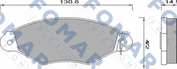 FOMAR Friction FO 680981 - Əyləc altlığı dəsti, əyləc diski furqanavto.az