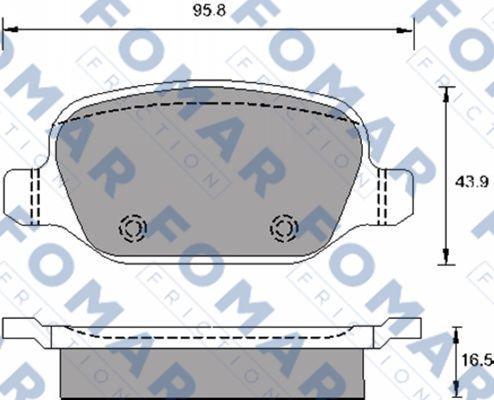 FOMAR Friction FO 688581 - Əyləc altlığı dəsti, əyləc diski furqanavto.az