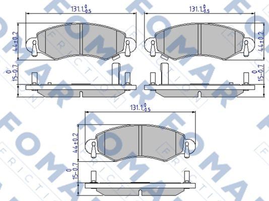 FOMAR Friction FO 683181 - Əyləc altlığı dəsti, əyləc diski furqanavto.az