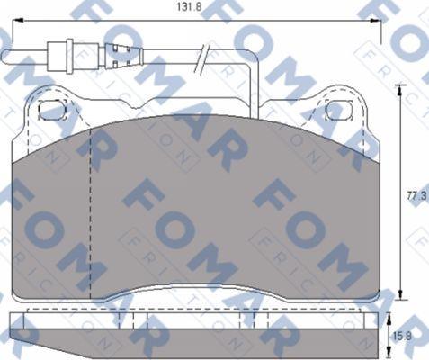 FOMAR Friction FO 687481 - Əyləc altlığı dəsti, əyləc diski furqanavto.az