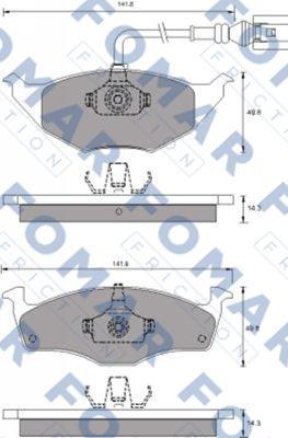 FOMAR Friction FO 687881 - Əyləc altlığı dəsti, əyləc diski furqanavto.az