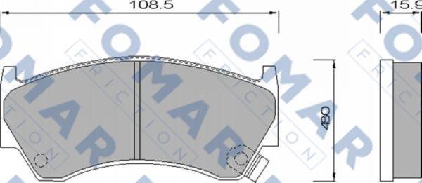 FOMAR Friction FO 639981 - Əyləc altlığı dəsti, əyləc diski furqanavto.az