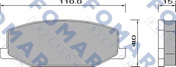 FOMAR Friction FO 634581 - Əyləc altlığı dəsti, əyləc diski furqanavto.az