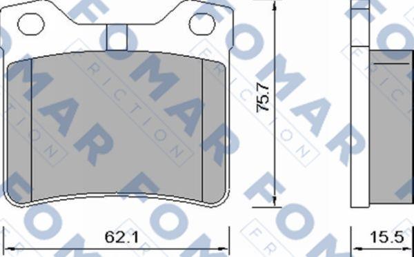 FOMAR Friction FO 638681 - Əyləc altlığı dəsti, əyləc diski furqanavto.az