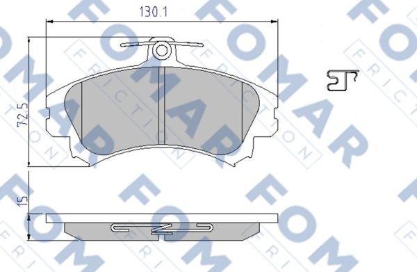 FOMAR Friction FO 638081 - Əyləc altlığı dəsti, əyləc diski furqanavto.az