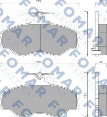 FOMAR Friction FO 638381 - Əyləc altlığı dəsti, əyləc diski furqanavto.az