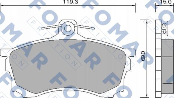 FOMAR Friction FO 637981 - Əyləc altlığı dəsti, əyləc diski furqanavto.az