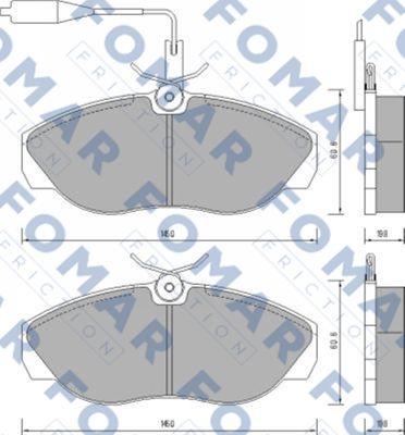 FOMAR Friction FO 629481 - Əyləc altlığı dəsti, əyləc diski furqanavto.az