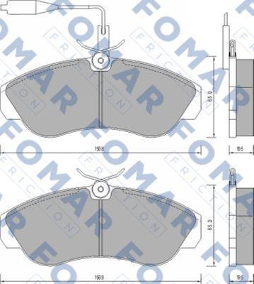 FOMAR Friction FO 629681 - Əyləc altlığı dəsti, əyləc diski furqanavto.az