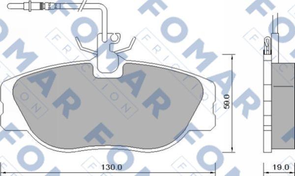 FOMAR Friction FO 629081 - Əyləc altlığı dəsti, əyləc diski furqanavto.az