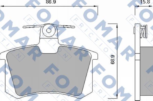 FOMAR Friction FO 625481 - Əyləc altlığı dəsti, əyləc diski furqanavto.az