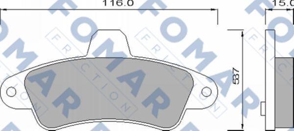 FOMAR Friction FO 625081 - Əyləc altlığı dəsti, əyləc diski furqanavto.az