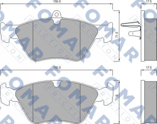 FOMAR Friction FO 625781 - Əyləc altlığı dəsti, əyləc diski furqanavto.az