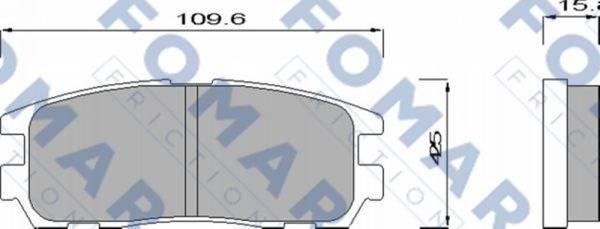 FOMAR Friction FO 621481 - Əyləc altlığı dəsti, əyləc diski furqanavto.az