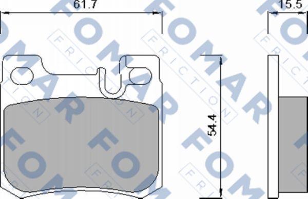 FOMAR Friction FO 622381 - Əyləc altlığı dəsti, əyləc diski furqanavto.az