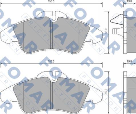 FOMAR Friction FO 627281 - Əyləc altlığı dəsti, əyləc diski furqanavto.az