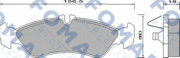 FOMAR Friction FO 627781 - Əyləc altlığı dəsti, əyləc diski furqanavto.az