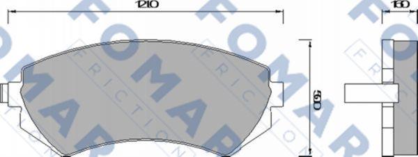 FOMAR Friction FO 679481 - Əyləc altlığı dəsti, əyləc diski furqanavto.az