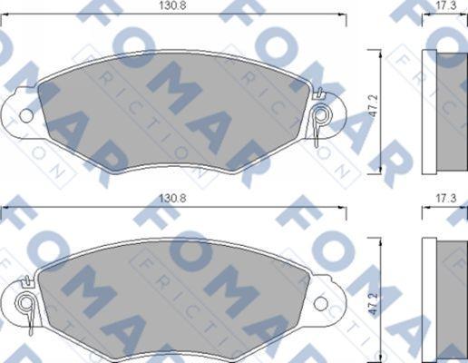 FOMAR Friction FO 673281 - Əyləc altlığı dəsti, əyləc diski furqanavto.az