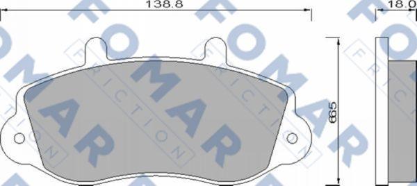 FOMAR Friction FO 677381 - Əyləc altlığı dəsti, əyləc diski furqanavto.az