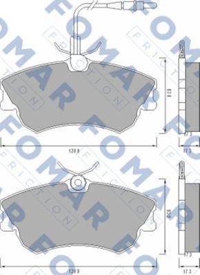 FOMAR Friction FO 677781 - Əyləc altlığı dəsti, əyləc diski furqanavto.az