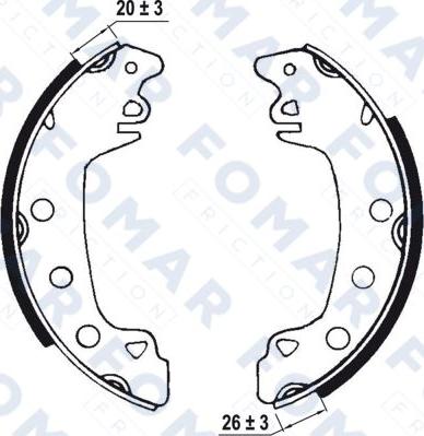 FOMAR Friction FO 0426 - Əyləc Başlığı Dəsti furqanavto.az