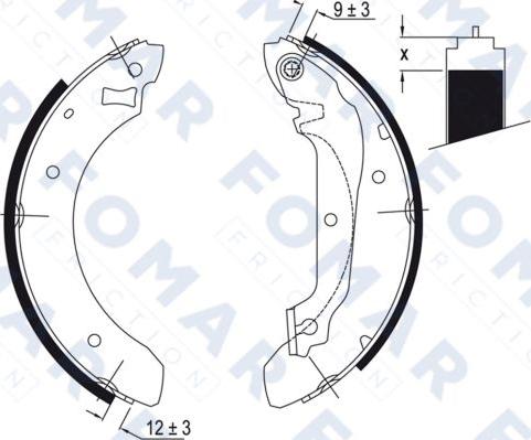 FOMAR Friction FO 0385 - Əyləc Başlığı Dəsti furqanavto.az