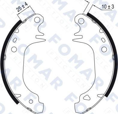 FOMAR Friction FO 0387 - Əyləc Başlığı Dəsti furqanavto.az