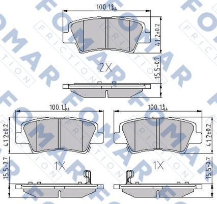 FOMAR Friction FO 899281 - Əyləc altlığı dəsti, əyləc diski furqanavto.az