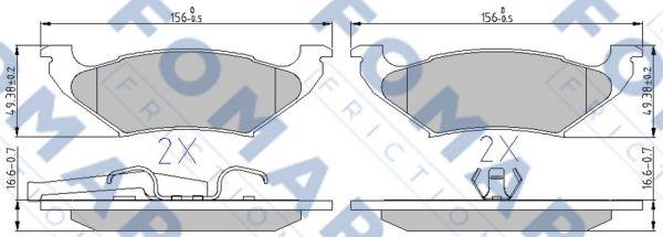 FOMAR Friction FO 895481 - Əyləc altlığı dəsti, əyləc diski furqanavto.az