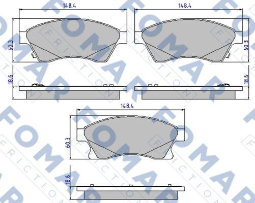 FOMAR Friction FO 895681 - Əyləc altlığı dəsti, əyləc diski furqanavto.az