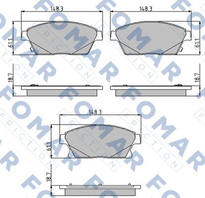 FOMAR Friction FO 895781 - Əyləc altlığı dəsti, əyləc diski furqanavto.az