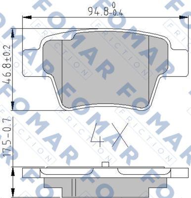 FOMAR Friction FO 896181 - Əyləc altlığı dəsti, əyləc diski furqanavto.az