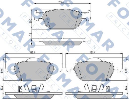 FOMAR Friction FO 897381 - Əyləc altlığı dəsti, əyləc diski furqanavto.az