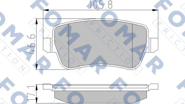 FOMAR Friction FO 847181 - Əyləc altlığı dəsti, əyləc diski furqanavto.az