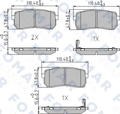 FOMAR Friction FO 859881 - Əyləc altlığı dəsti, əyləc diski furqanavto.az