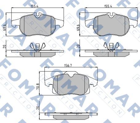 FOMAR Friction FO 869881 - Əyləc altlığı dəsti, əyləc diski furqanavto.az