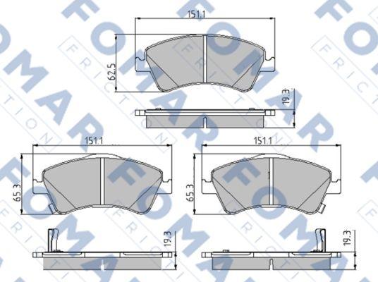 FOMAR Friction FO 862681 - Əyləc altlığı dəsti, əyləc diski furqanavto.az