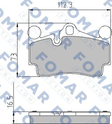 FOMAR Friction FO 862181 - Əyləc altlığı dəsti, əyləc diski www.furqanavto.az