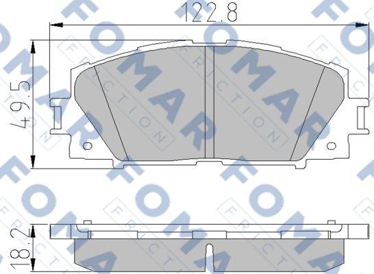 FOMAR Friction FO 838681 - Əyləc altlığı dəsti, əyləc diski furqanavto.az