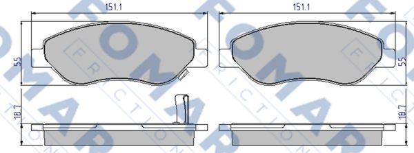 FOMAR Friction FO 827681 - Əyləc altlığı dəsti, əyləc diski furqanavto.az