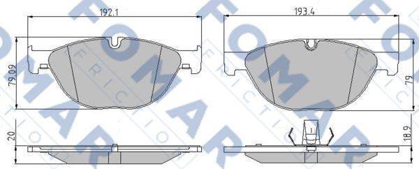 FOMAR Friction FO 876783 - Əyləc altlığı dəsti, əyləc diski furqanavto.az