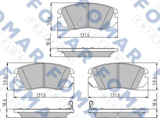 FOMAR Friction FO 870181 - Əyləc altlığı dəsti, əyləc diski furqanavto.az