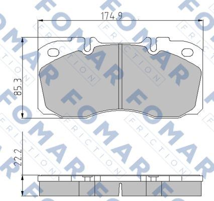 FOMAR Friction FO 870281 - Əyləc altlığı dəsti, əyləc diski furqanavto.az