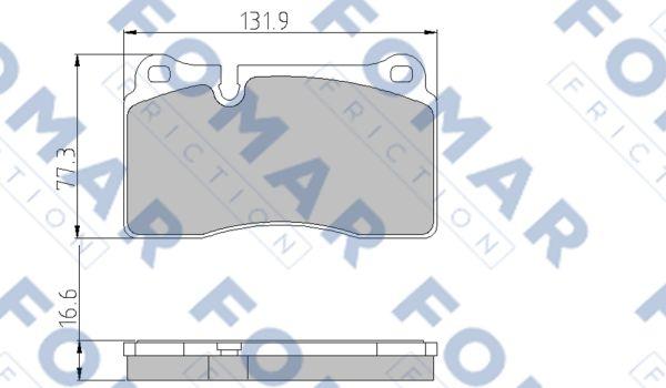 FOMAR Friction FO 871281 - Əyləc altlığı dəsti, əyləc diski furqanavto.az