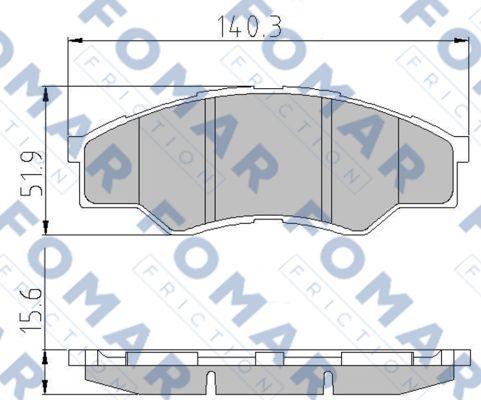 FOMAR Friction FO 872581 - Əyləc altlığı dəsti, əyləc diski furqanavto.az