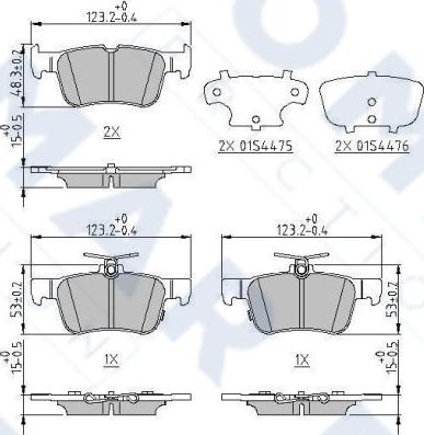 FOMAR Friction FO 321583 - Əyləc altlığı dəsti, əyləc diski furqanavto.az