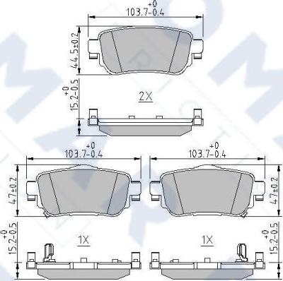 FOMAR Friction FO 266281 - Əyləc altlığı dəsti, əyləc diski furqanavto.az