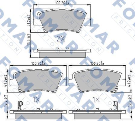 FOMAR Friction FO 207983 - Əyləc altlığı dəsti, əyləc diski furqanavto.az